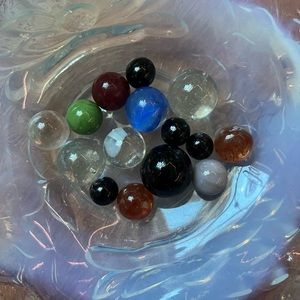 15 count assorted antique marbles